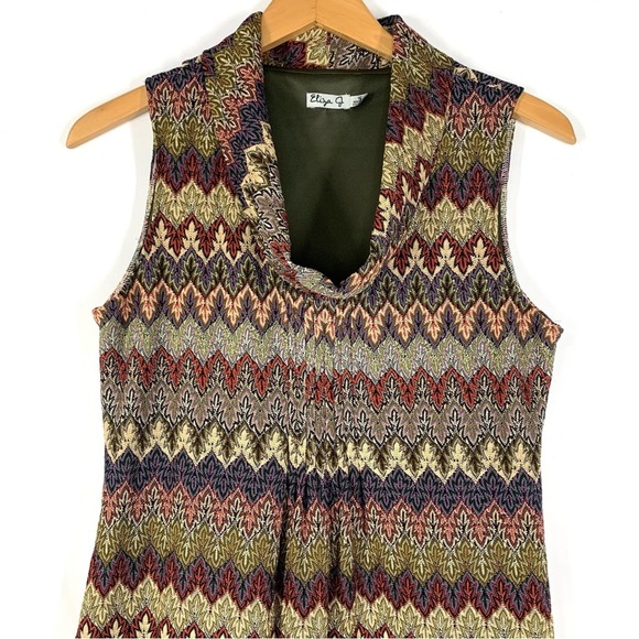 LAST CHANCE! Y2K Vintage Missoni Style Stripe Dress Like New M - Picture 3 of 8